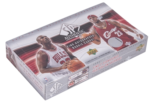 2004-05 UD SP Authentic Basketball Factory Sealed Unopened Hobby Box (24 Packs)
